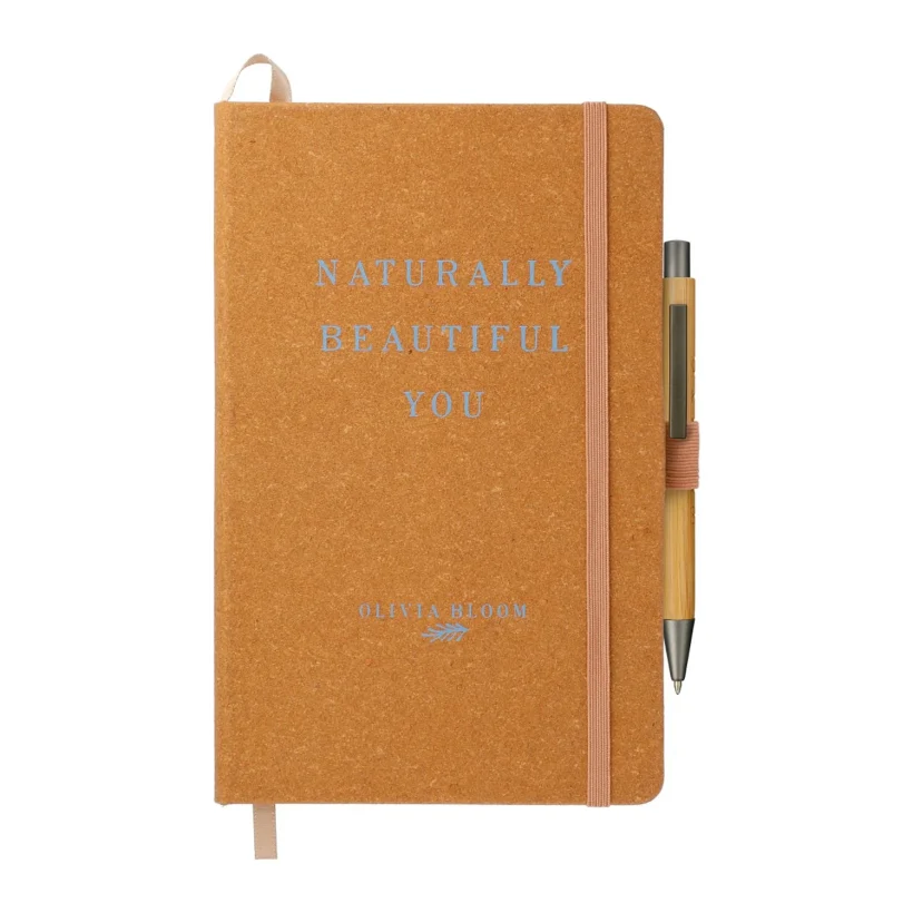Journalbook® relié en cuir recyclé de 5,5 "x 8,5"