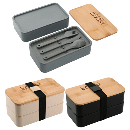 Boîte à bento empilable en fibre de bambou