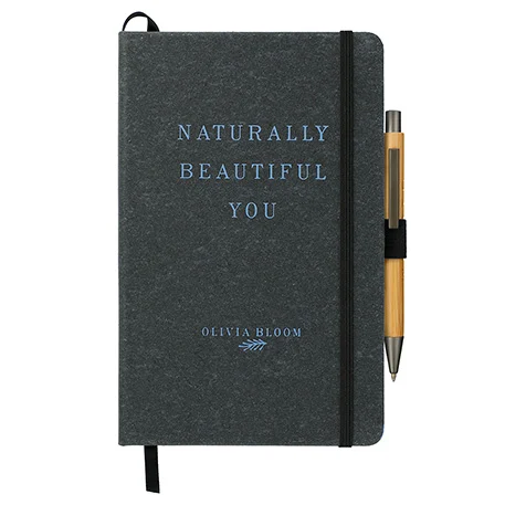 Journalbook® relié en cuir recyclé de 5,5 "x 8,5"