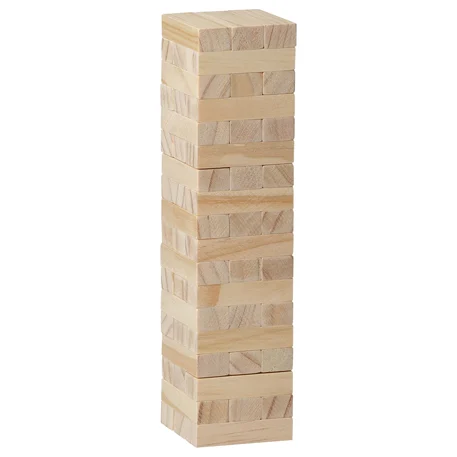 Jeu d'empilage de blocs de bois de tour de culbuteur